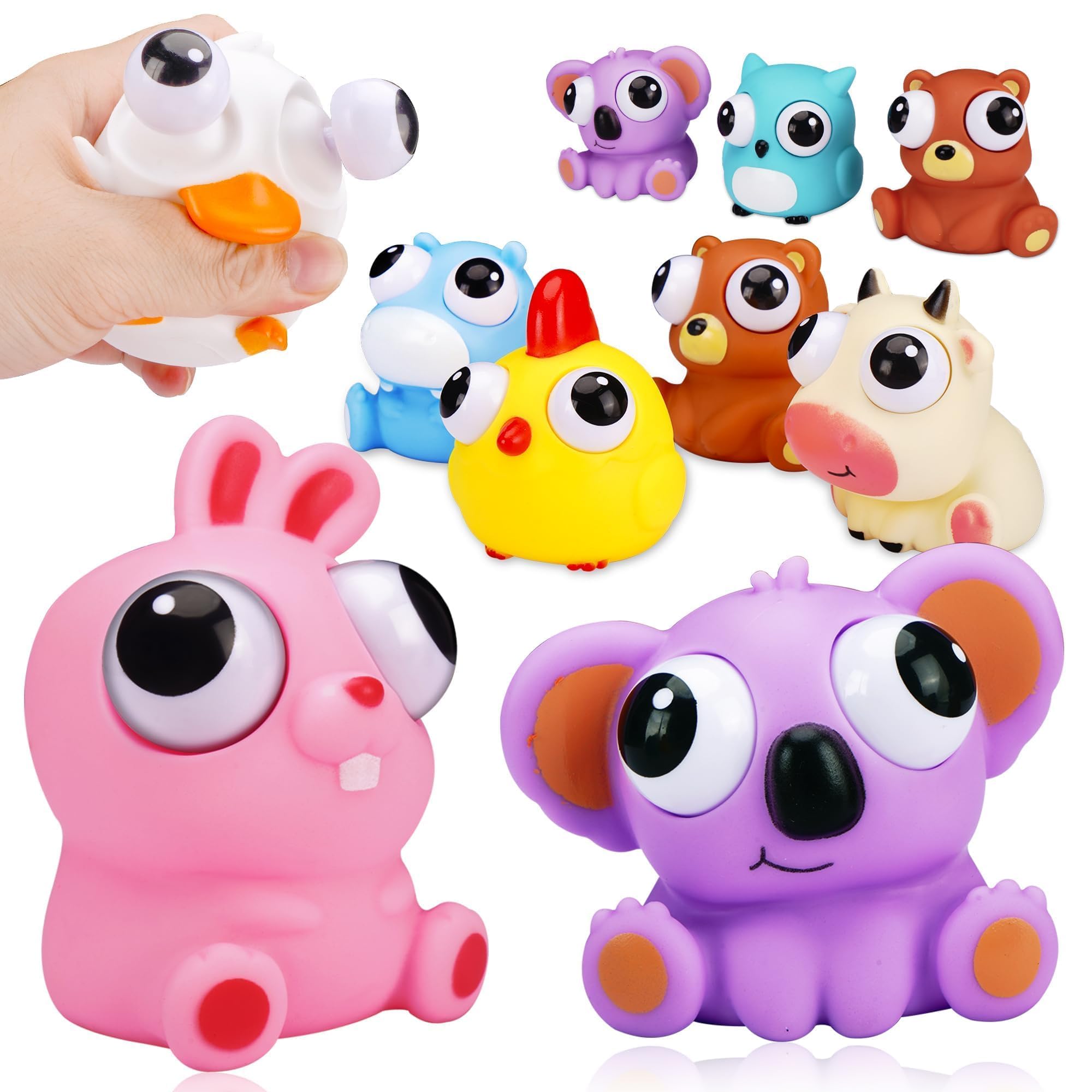 Amazon.com: Sepco Animal Squeeze Toys with Pop Out Eyes Eye